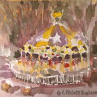 impression of carousel at Boise Zoo